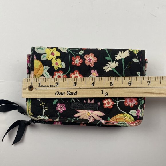 Vera Bradley QuiltedCrossbody RFID Wallet Purse Bag Card Slots Floral Dual Zip - Picture 14 of 15